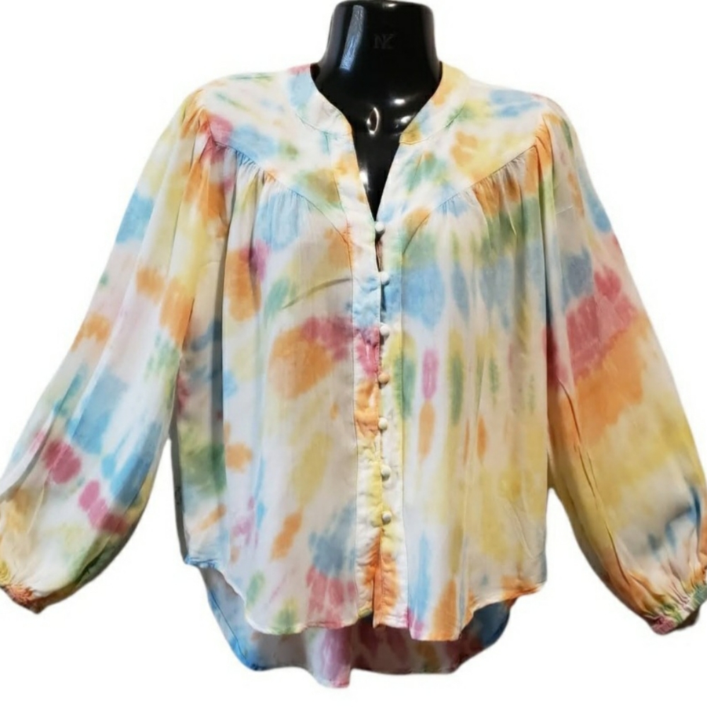 0802 Young Fabulous and Broke Tie Dye long sleeve top